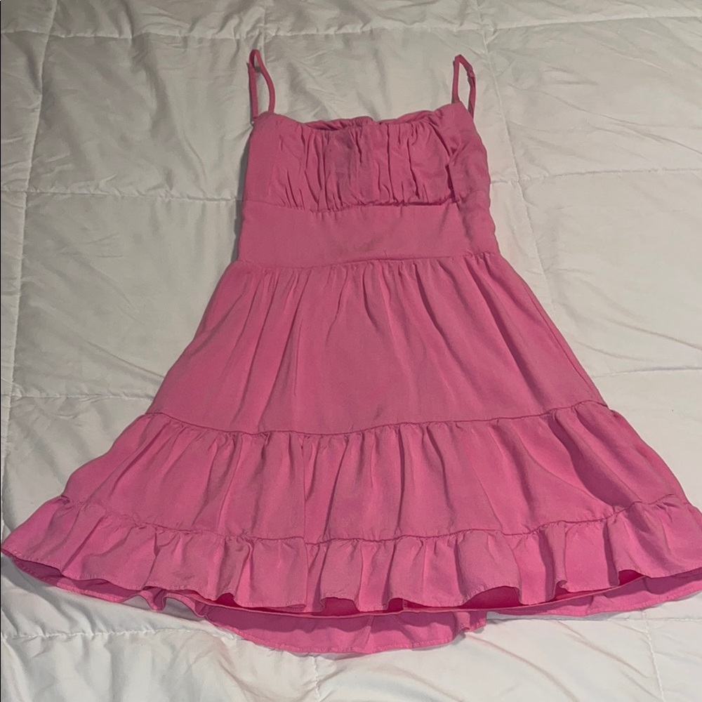Cute pink dress with open back